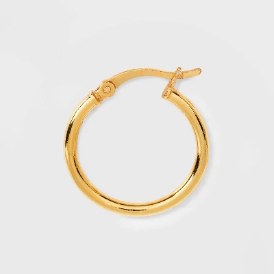 14K Gold Plated Click Top Hoop Earrings - A New Day™ Gold 4 14K Gold Plated Click Top Hoop Earrings - A New Day™ Gold - Image 2