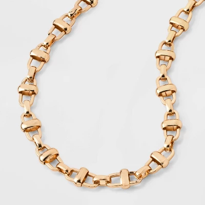 Bar Chain Necklace - A New Day™ Gold: Lobster Claw Clasp, 16" Length, 3" Extender, Iron Material, Metallic Finish 6 Bar Chain Necklace - A New Day™ Gold: Lobster Claw Clasp, 16" Length, 3" Extender, Iron Material, Metallic Finish - Image 4