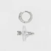 Sterling Silver Cubic Zirconia Stud And Huggie Hoop Trio Earring Set - A New Day™ -A New Day™ GUEST 4293f14c b58c 4f68 8ef5 f3ce862aa3ad