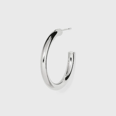 Sterling Silver Medium Tube Hoop Earrings - A New Day™ Silver 3 Sterling Silver Medium Tube Hoop Earrings - A New Day™ Silver
