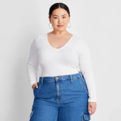 Women's Long Sleeve Slim Fit Reversible Seamless T-Shirt - A New Day™ -A New Day™ GUEST 47d9ea86 c436 4737 90ac 6937588b0a6e