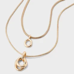 Interlock Circle Pendant Multi-Strand Necklace - A New Day™ Gold: Nickel-Free Metal, Lobster Claw Clasp 9 Interlock Circle Pendant Multi-Strand Necklace - A New Day™ Gold: Nickel-Free Metal, Lobster Claw Clasp -A New Day™ GUEST 4923eb53 4b9d 482c 8844 b2fcc4569080