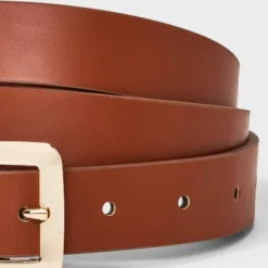 Women's Chunky Center Bar Buckle Belt - A New Day™ Brown -A New Day™ GUEST 49a1fb0e 2d49 4de4 a1cd ec64d9a0fce8
