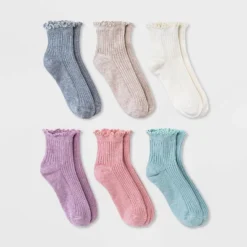 Women's Lettuce Edge 6pk Ankle Socks - A New Day™ 4-10 -A New Day™ GUEST 49b920ea 6daf 4fd6 ae49 aeb678e52870