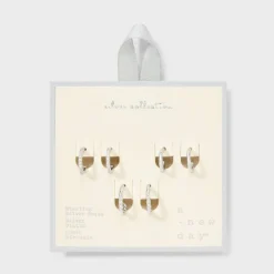 Silver Plated Cubic Zirconia And Twist Hoop Earring Set 3pc - A New Day™: Brass, Nickel-Free, Gift Box Included