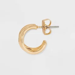 Open Hoops Earring Set 8pc - A New Day™ Gold: Nickel-Free Metal, Post Closure