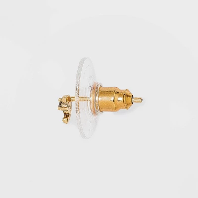 14K Gold Plated Cubic Zirconia Geometric Duo Stud Earrings - A New Day™ 3 14K Gold Plated Cubic Zirconia Geometric Duo Stud Earrings - A New Day™