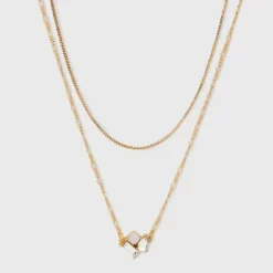 Glass Opal Pendant Multi-Strand Chain Necklace - A New Day™ Gold: Figaro Boxed Style, Lobster Claw Clasp, 16-19 Inch Length 9 Glass Opal Pendant Multi-Strand Chain Necklace - A New Day™ Gold: Figaro Boxed Style, Lobster Claw Clasp, 16-19 Inch Length -A New Day™ GUEST 4cff00c1 de8c 4437 8293 0fdfc7f2d346