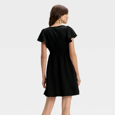 Women's Flutter Short Sleeve Mini A-Line Dress - A New Day™ 3 Women's Flutter Short Sleeve Mini A-Line Dress - A New Day™
