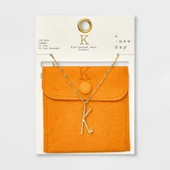 Gold Dipped Scattered Cubic Zirconia Initial Pendant Necklace - A New Day™ Gold 35 Gold Dipped Scattered Cubic Zirconia Initial Pendant Necklace - A New Day™ Gold -A New Day™ GUEST 51f580e8 152f 4b10 b035 099a5cac4795