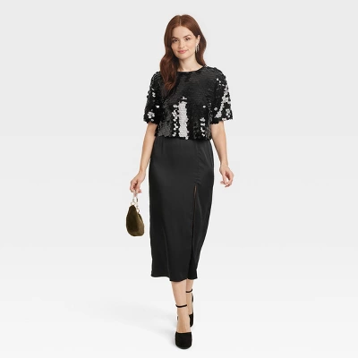 Women's Short Sleeve Paillettes - A New Day™ 4 Women's Short Sleeve Paillettes - A New Day™ - Image 2