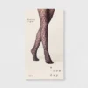 Women's Leopard Sheer Tights - A New Day™ Black