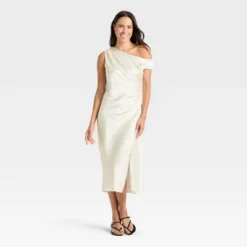 Women's Satin Maxi Dress - A New Day™ Cream -A New Day™ GUEST 5ff064a8 b871 4075 b11a 2eb45651643c