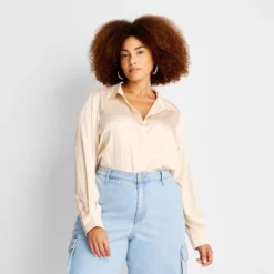 Women's Long Sleeve Button-Front Shirt - A New Day™ -A New Day™ GUEST 61d17851 9aaa 4964 bd5d b758a99c0de3