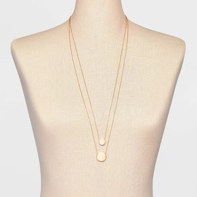 Coin Pendant Chain Multi-Strand Necklace - A New Day™ Gold 3 Coin Pendant Chain Multi-Strand Necklace - A New Day™ Gold