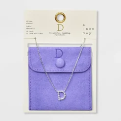 Silver Plated Cubic Zirconia Initial Pendant Necklace - A New Day™ Silver 28 Silver Plated Cubic Zirconia Initial Pendant Necklace - A New Day™ Silver -A New Day™ GUEST 631faa6d 8a76 41ed bb3d fa03f5cd1ab5