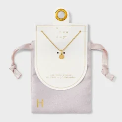 14K Gold Plated Round Initial Pendant Necklace - A New Day™ 32 14K Gold Plated Round Initial Pendant Necklace - A New Day™ -A New Day™ GUEST 6377c929 8455 4c33 abf2 3592699a6749