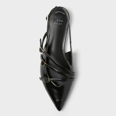 Women's Twiggy Multi Buckle Mini Heel Flats With Memory Foam Insole - A New Day™ 4 Women's Twiggy Multi Buckle Mini Heel Flats With Memory Foam Insole - A New Day™ - Image 2