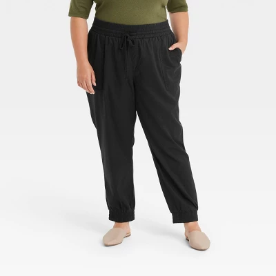Women's High-Rise Woven Ankle Jogger Pants - A New Day™ 5 Women's High-Rise Woven Ankle Jogger Pants - A New Day™ - Image 3