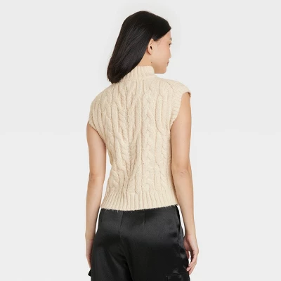 Women's Crewneck Cropped Sweater Vest - A New Day™ 3 Women's Crewneck Cropped Sweater Vest - A New Day™