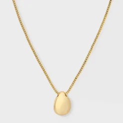 14K Gold Plated Puffed Teardrop Pendant Necklace - A New Day™ Gold 9 14K Gold Plated Puffed Teardrop Pendant Necklace - A New Day™ Gold -A New Day™ GUEST 65698d3f 1627 430f 913f 8e6e78929129