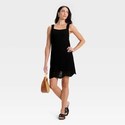 Women's Crochet Mini Shift Dress - A New Day™ 4 Women's Crochet Mini Shift Dress - A New Day™ - Image 2
