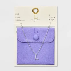 Silver Plated Cubic Zirconia Initial Pendant Necklace - A New Day™ Silver 36 Silver Plated Cubic Zirconia Initial Pendant Necklace - A New Day™ Silver -A New Day™ GUEST 671ab612 3c66 4117 9da2 371fec20510f