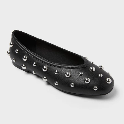 Women’s Sammie Studded Ballet Flats With Memory Foam Insole – A New Day™ Black 6 Women’s Sammie Studded Ballet Flats With Memory Foam Insole – A New Day™ Black - Image 4