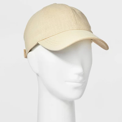 Women's Cotton Backless Baseball Hat - A New Day™ Off-White: Midweight Fabric, Ponytail Opening, Snap Closure 3 Women's Cotton Backless Baseball Hat - A New Day™ Off-White: Midweight Fabric, Ponytail Opening, Snap Closure
