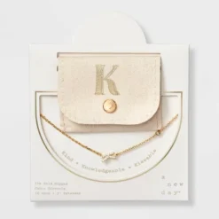 14K Gold Dipped Cubic Zirconia Initial Necklace - A New Day™ -A New Day™ GUEST 6a446b4a 993b 459d b601 2fafcb9254ef