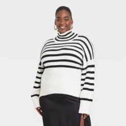 Women's Mock Turtleneck Pullover Sweater - A New Day™ -A New Day™ GUEST 6c88356e 36bc 45c8 919c 26e3d9181bfc