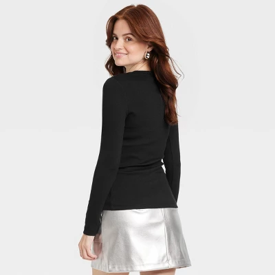 Women's Long Sleeve Slim Fit Crewneck T-Shirt - A New Day™ 3 Women's Long Sleeve Slim Fit Crewneck T-Shirt - A New Day™