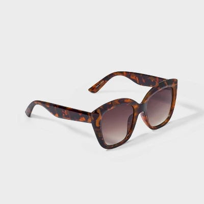 Women's Oversized Cateye Tortoise Shell Butterfly Sunglasses - A New Day™ Assorted Browns: UV Protection, Recycled Frame 3 Women's Oversized Cateye Tortoise Shell Butterfly Sunglasses - A New Day™ Assorted Browns: UV Protection, Recycled Frame