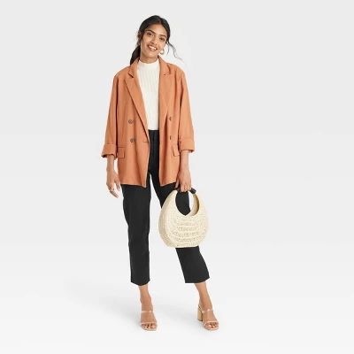 Women's Mid-Rise Slim Straight Fit Side Split Trousers - A New Day™ 3 Women's Mid-Rise Slim Straight Fit Side Split Trousers - A New Day™ - Image 2