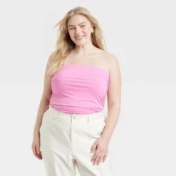 Women's Slim Fit Ruched Tube Top - A New Day™ -A New Day™ GUEST 71f2f1ec e170 4b14 9a9e 5d8e5ddd9853