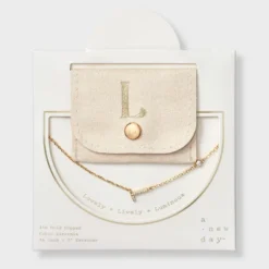 14K Gold Dipped Cubic Zirconia Initial Necklace - A New Day™ -A New Day™ GUEST 721c42b7 dfc3 4732 81a4 f3492433e5a5