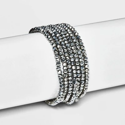 Beaded Stretch Bracelet Set 7pc - A New Day™ 3 Beaded Stretch Bracelet Set 7pc - A New Day™