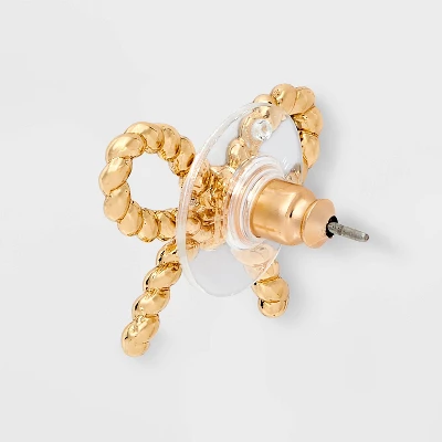 Simple Bow Earrings - A New Day™ Gold 4 Simple Bow Earrings - A New Day™ Gold - Image 2