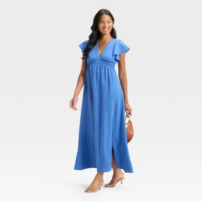 Women's Flutter Short Sleeve Maxi A-Line Dress - A New Day™ 4 Women's Flutter Short Sleeve Maxi A-Line Dress - A New Day™ - Image 2