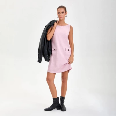 Women's Decorative Pockets Mini A-Line Dress - A New Day™ 5 Women's Decorative Pockets Mini A-Line Dress - A New Day™ - Image 3