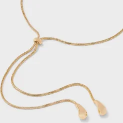 Teardrop Bean Adjustable Necklace - A New Day™ Gold: Lobster Claw Clasp, Nickel-Free Metal, 32" Length 8 Teardrop Bean Adjustable Necklace - A New Day™ Gold: Lobster Claw Clasp, Nickel-Free Metal, 32" Length -A New Day™ GUEST 7a7bec0a 79a4 482c 814f 14185feddac0
