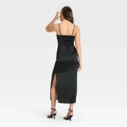 Women's Column Slip Dress - A New Day™ Black