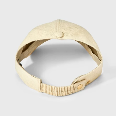 Women's Cotton Backless Baseball Hat - A New Day™ Off-White: Midweight Fabric, Ponytail Opening, Snap Closure 4 Women's Cotton Backless Baseball Hat - A New Day™ Off-White: Midweight Fabric, Ponytail Opening, Snap Closure - Image 2