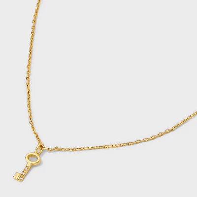 Cubic Zirconia 14k Gold Plated Pave Necklace With Extender - A New Day™ 5 Cubic Zirconia 14k Gold Plated Pave Necklace With Extender - A New Day™ - Image 3