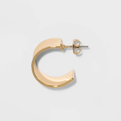 Multi-Width Hoop Earring Set 3pc - A New Day™ Gold: Brass, Nickel-Free Metal, Post Closure, 5.22" Length, 3.35" Width 3 Multi-Width Hoop Earring Set 3pc - A New Day™ Gold: Brass, Nickel-Free Metal, Post Closure, 5.22" Length, 3.35" Width