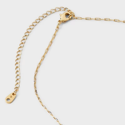 14K Gold Dipped Cubic Zirconia Football Heart And Gameday Charm Necklace - A New Day™ Gold 5 14K Gold Dipped Cubic Zirconia Football Heart And Gameday Charm Necklace - A New Day™ Gold - Image 3