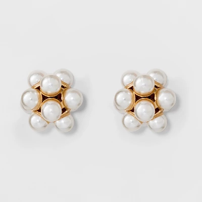 Simulated Pearl Stud Earrings - A New Day™ Gold: Nickel-Free, Post Closure, Zinc Material 4 Simulated Pearl Stud Earrings - A New Day™ Gold: Nickel-Free, Post Closure, Zinc Material - Image 2