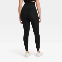 A New Day™ 23 Women's High Waisted Seamless Faux Fur Lined Leggings - A New Day™ Black