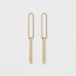 Link Earrings - A New Day™ Gold: Linear Design, Nickel-Free Metal, Post Closure, 1.75" Length, 0.3" Width, Iron Material 7 Link Earrings - A New Day™ Gold: Linear Design, Nickel-Free Metal, Post Closure, 1.75" Length, 0.3" Width, Iron Material -A New Day™ GUEST 8232c1d4 a26c 47cd bd4f ba23e8c30aa6