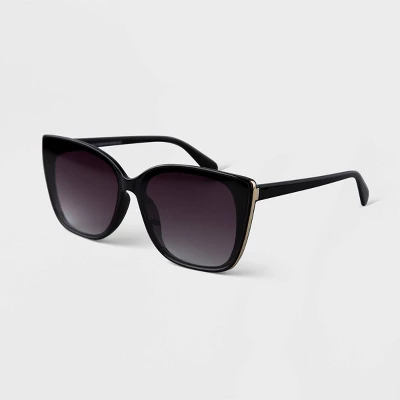 Women's Oversized Cateye Sunglasses - A New Day™ Black 3 Women's Oversized Cateye Sunglasses - A New Day™ Black